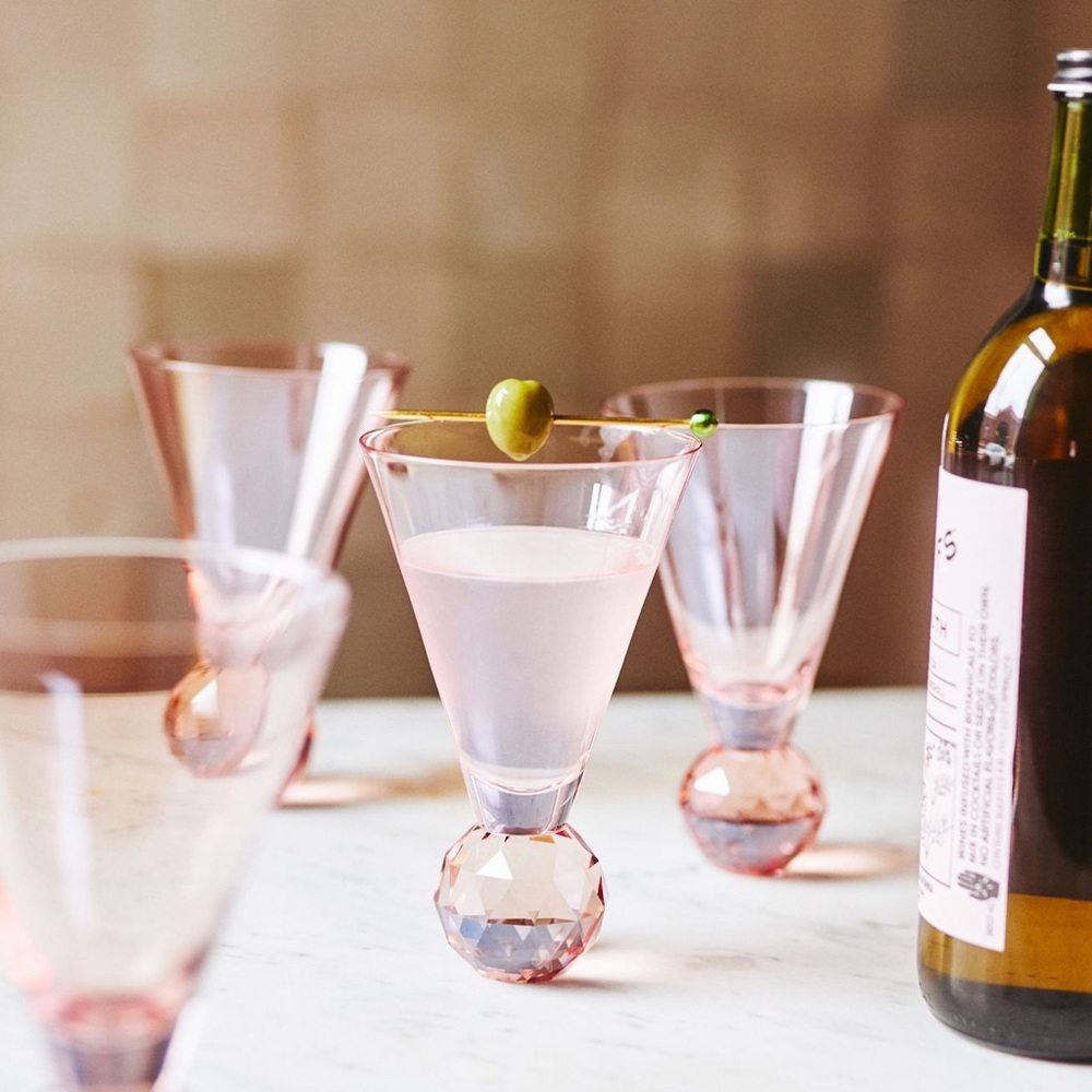 Gemma Martini  Glass Set of 4 Color Pink Sold Out